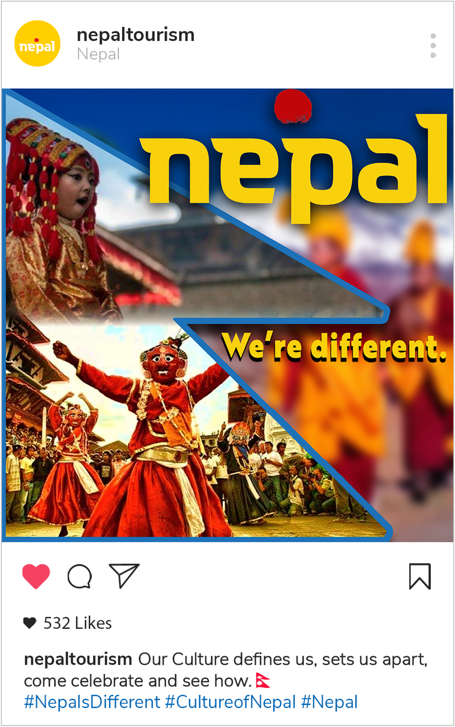 Nepal Tourism campaign execution 2 Instagram mockup