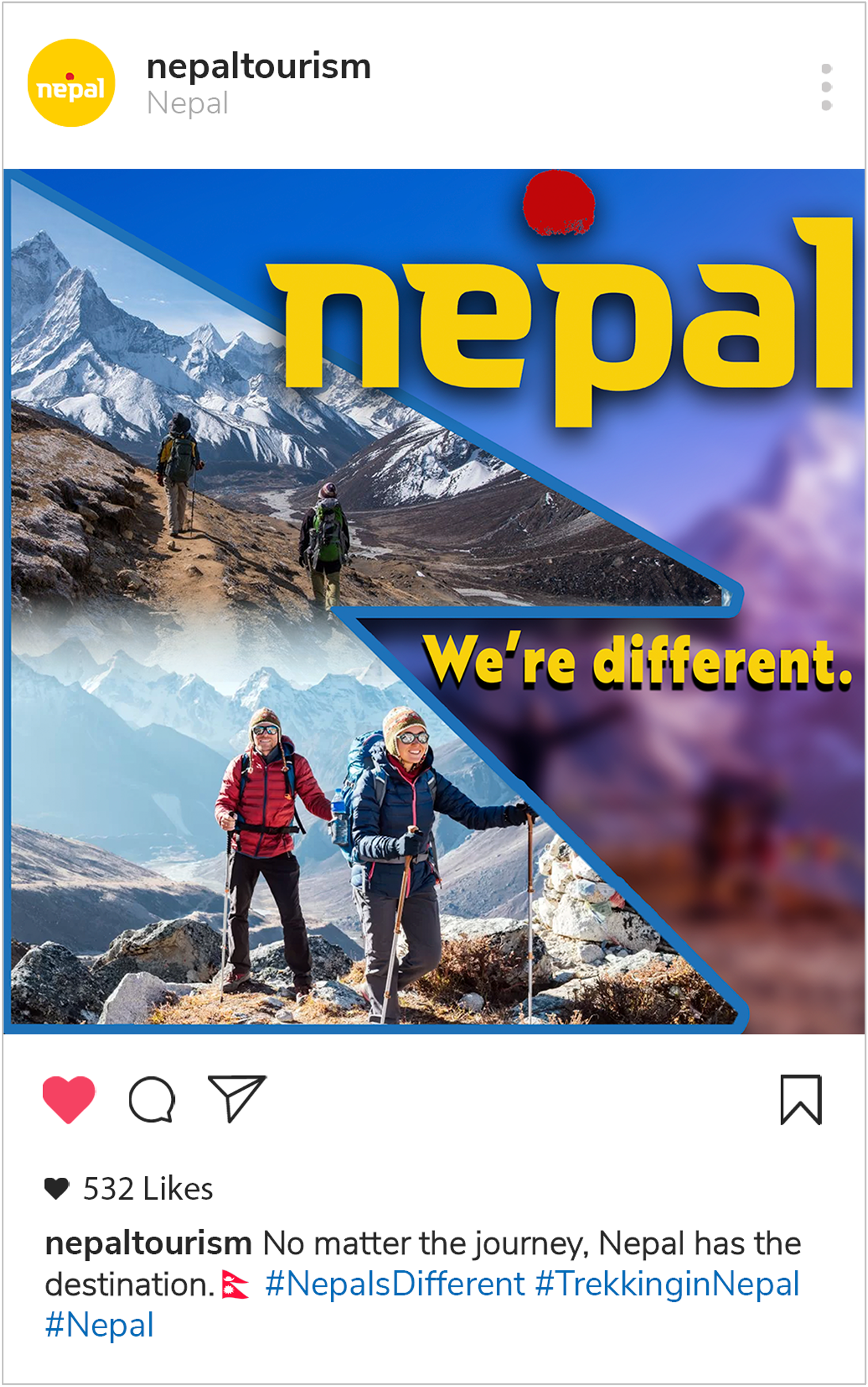 Nepal Tourism campaign execution 4 Instagram mockup